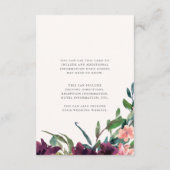 両面プラムフローラオン赤面結婚詳細 エンクロージャーカード (裏面)