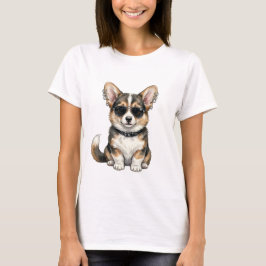 両面プリントのTシャツ パンクコーギー Tシャツ
