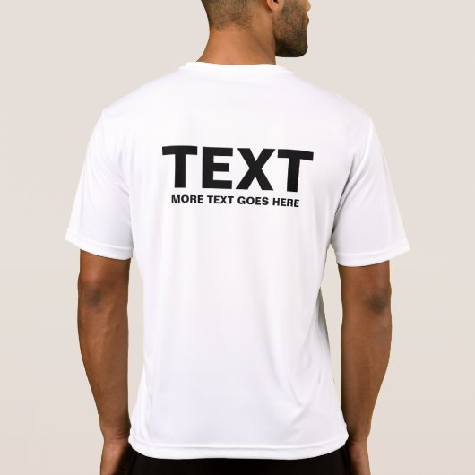 両面プリントスポーツテックアクティウェアメン最高のズ Tシャツ (裏面)