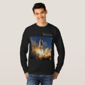 両面プリントメンズブラックNasa Tシャツ (正面フル)