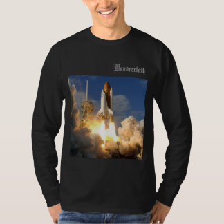 両面プリントメンズブラックNasa Tシャツ