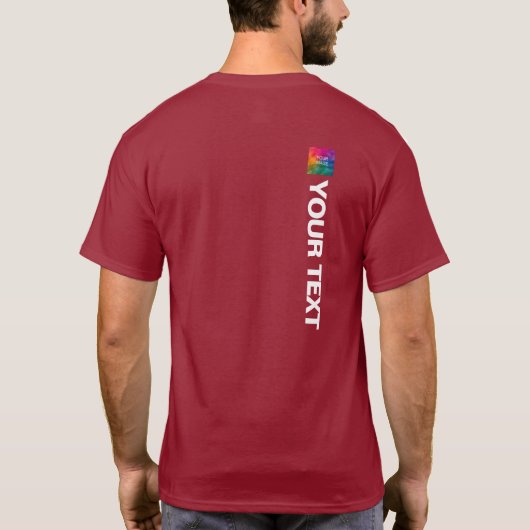 両面プリント写真またはロゴメニューモダン Tシャツ (裏面)