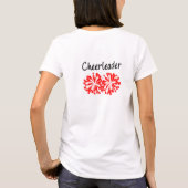 両面プリント シニアチアリーダー 赤と白 Tシャツ (裏面)