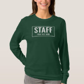 両面プリント スタッフ 女性用 Tシャツ (正面)
