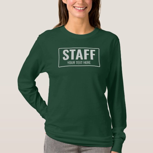 両面プリント スタッフ 女性用 Tシャツ (正面)