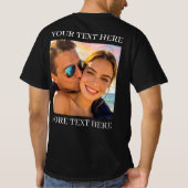 両面プリントTシャツ オリジナル写真とテキスト Tシャツ (裏面)