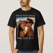 両面プリントTシャツ オリジナル写真とテキスト Tシャツ (正面)