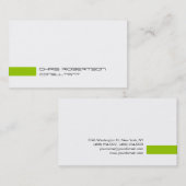 両面プレーン灰色ホワイトグリーンの名刺 名刺 (正面/裏面)