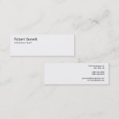 両面プレーン白コンサルタントスリムモダンタイプ スキニー名刺 (正面/裏面)