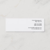 両面プレーン白コンサルタントスリムモダンタイプ スキニー名刺 (裏面)