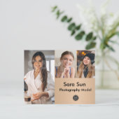 両面ヘッドショットアクターとモデルのコンポーネント ポストカード (スタンド正面)