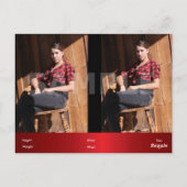 両面ヘッドショットカード – モデルヘッドショット ポストカード (裏面)