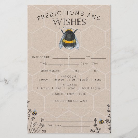 両面ベビーシャワーゲームビー (正面)