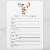 両面ベビーシャワーゲームフライヤー チラシ (裏面)