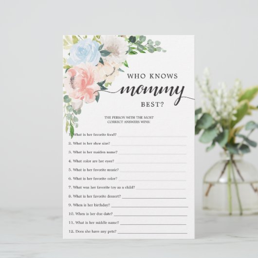 両面ベビーシャワーゲームフルーアジョリーフローラ (スタンド正面)