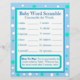 両面ベビーシャワーゲーム チラシ