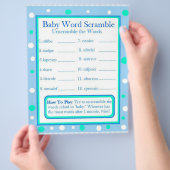 両面ベビーシャワーゲーム チラシ (手)