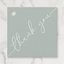 両面ベビーシャワーサンキュースクエアメッセージカード フェイバータグ