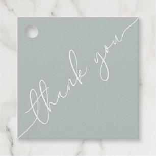 両面ベビーシャワーサンキュースクエアメッセージカード フェイバータグ