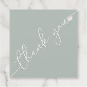 両面ベビーシャワーサンキュースクエアメッセージカード フェイバータグ (裏面)