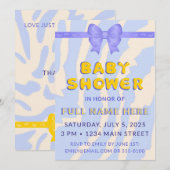 両面ベビーシャワー招待状テンプレート 招待状 (正面/裏面)