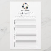 両面ベビーピンクネイビーフローラリースゲーム (裏面)