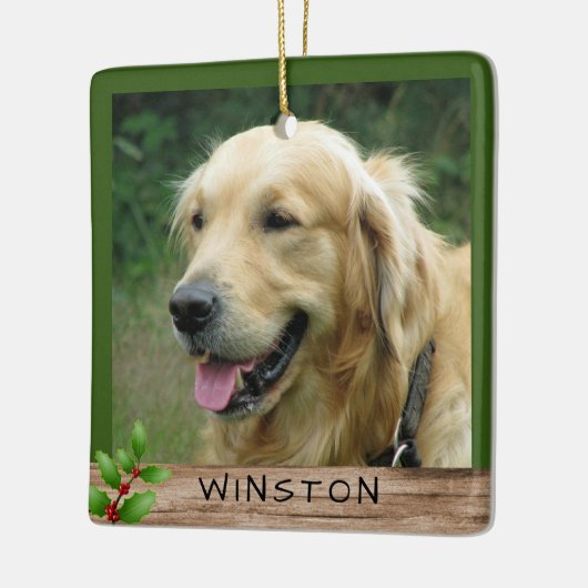 両面ペットの写真 名前 セラミック オーナメント (左)