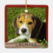 両面ペットの写真 名前 セラミック オーナメント (裏面)