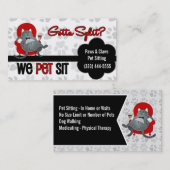 両面ペットシッカスタムターレッドとブラック 名刺 (正面/裏面)