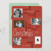 両面ホリデー写真テンプレート案内 シーズンカード (正面/裏面)