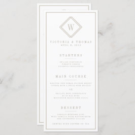 両面ホワイト/ベージュのミニマル結婚リスト メニュー