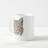 両面ボブキャットコーヒーマグデザイン コーヒーマグカップ (正面左)