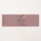 両面ボホワイルドフラワー感動的引用文 ヨガマット (裏面(横))