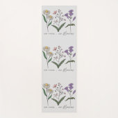 両面ボホワイルドフラワー感動的引用文 ヨガマット (正面)