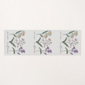 両面ボホワイルドフラワー感動的引用文 ヨガマット (正面(横))