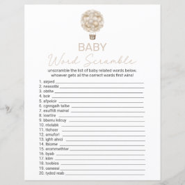 両面ボーホホットエアバルーン赤ちゃんシャワーゲーム