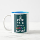 両面マグは平静を保ち、色の専門家を雇います ツートーンマグカップ (左)