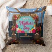 両面マザーデイピロー：ボヘミ素朴アン クッション (ブランケット)