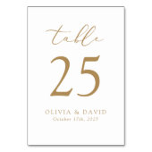 両面ミニマルモダンリストテーブル番号 テーブルナンバー (正面)