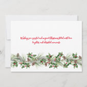 両面モダンなホリデーシーズンの写真クリスマスカード 招待状 (裏面)