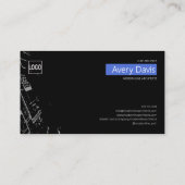 両面モダンアーキテクチャの設計図 名刺 (裏面)