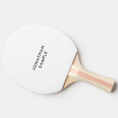 両面モダンデザイン名シンプル(白) 卓球ラケット (横)