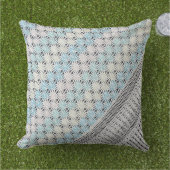 両面モダンパステルスロー枕 アウトドアクッション (芝生)