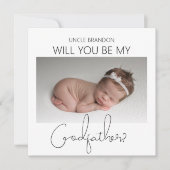 両面モダン写真ゴッドファーザー提案 招待状 (正面)