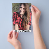 両面モデルのヘッドショットカードモデルのアクター チラシ (ハンドル)