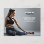 両面モデルアクターのプロモーション ポストカード (裏面)