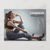 両面モデルアクターのプロモーション ポストカード (正面)