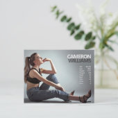 両面モデルアクターのプロモーション ポストカード (スタンド正面)