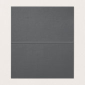 両面モノグラムのブラックグレーユーロサイズリネン 名刺 (内部フラット)