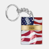 両面モノグラムKeychain キーホルダー (正面左)